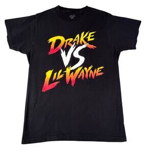 Drake‎ vs Lil Wayne 2014 Tour Shirt Capcom Street Fighter Black Mens Small S